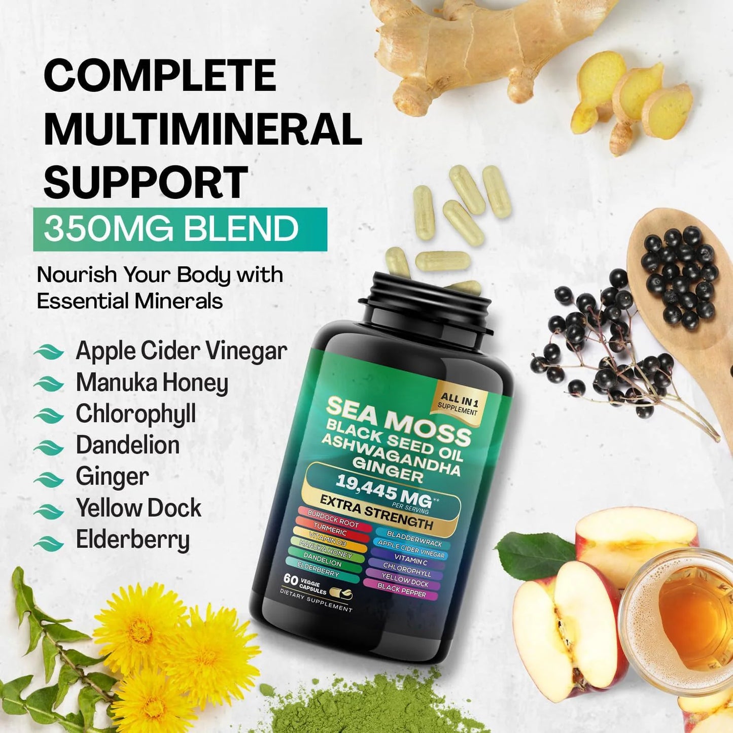 Organic Shilajit Capsules & Sea Moss | Natural Health Boost