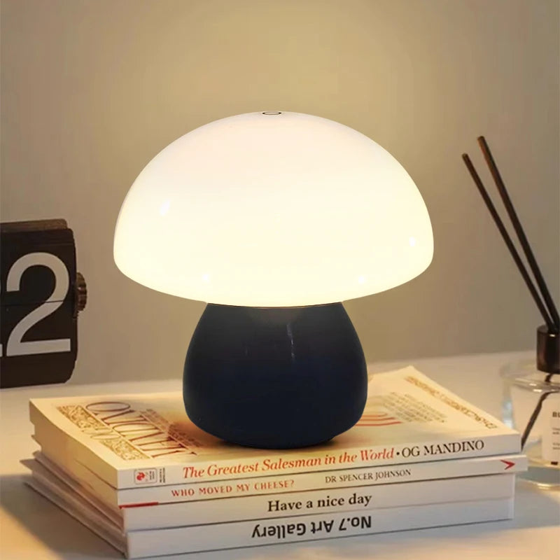 Lámpara de Mesa LED Seta | Luz Nocturna Táctil