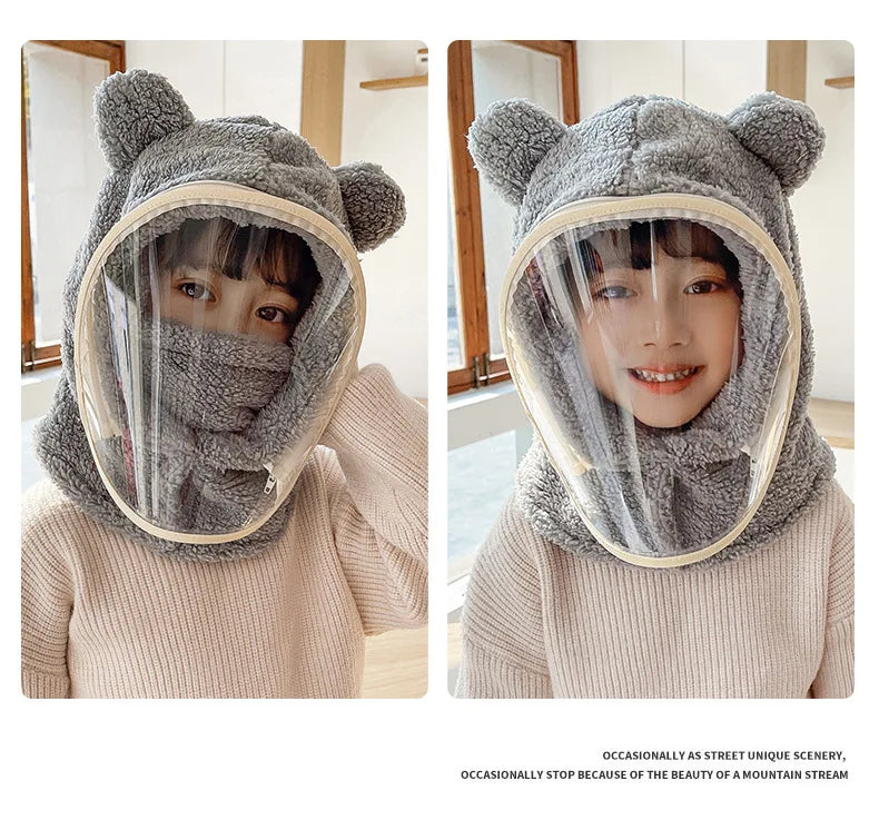 Unisex Windproof Full Face Mask Beanie | Warm Fleece Winter Hat