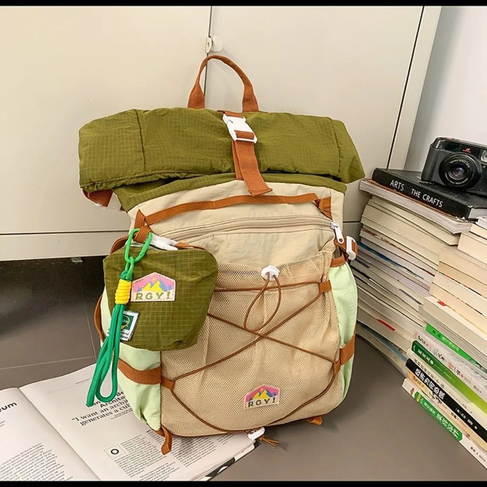 Waterproof Color-Blocked Large-Capacity Outdoor Backpack