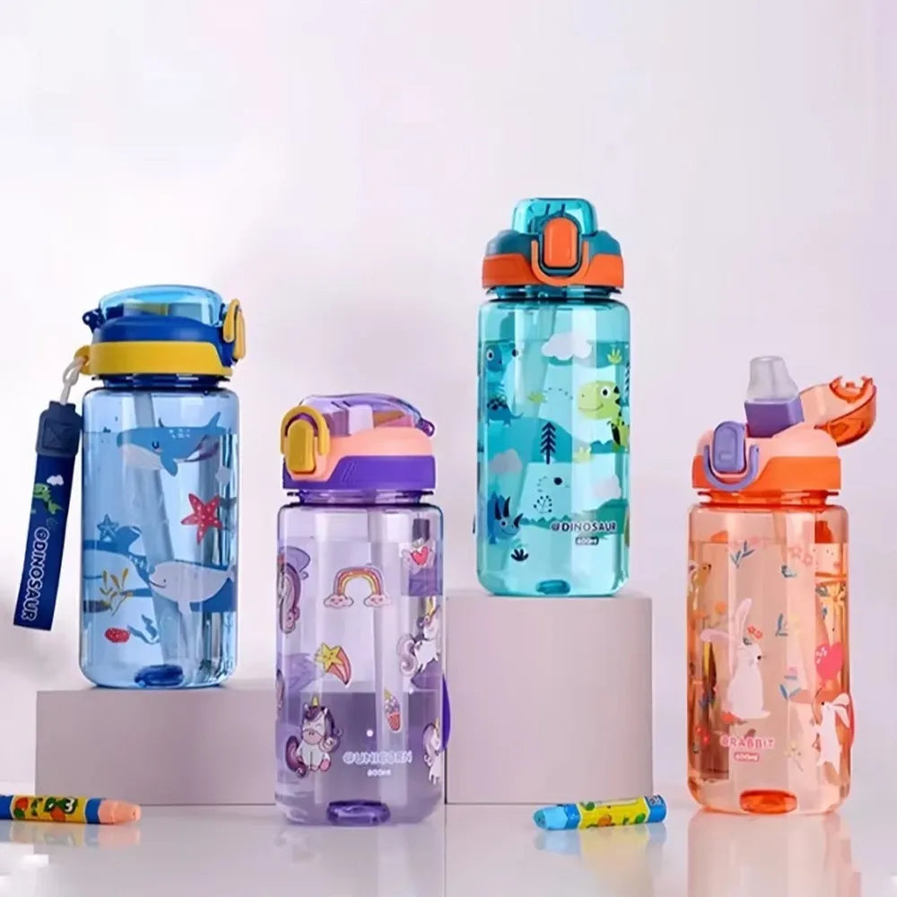 Children's Leak-Proof Water Bottle | 600ml Silicone Spout Summer Cup