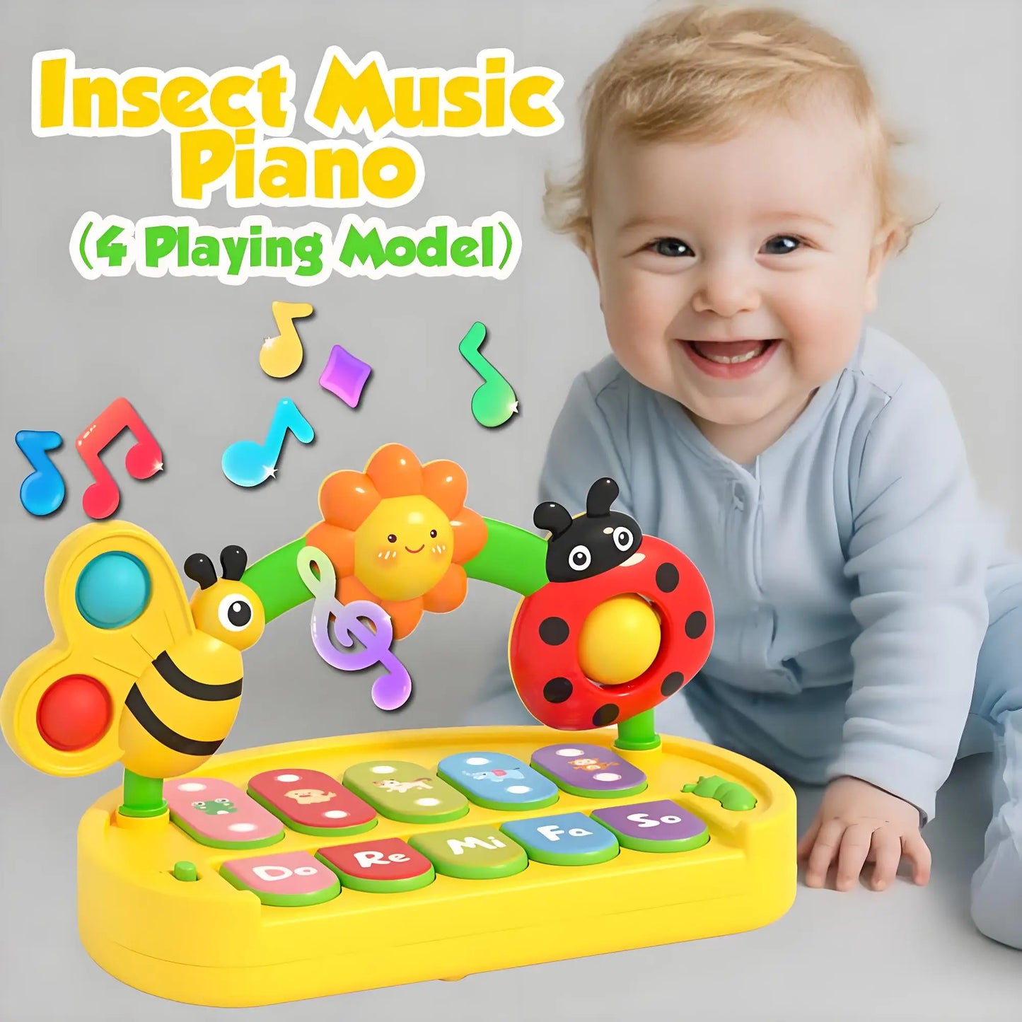 Interactive Baby Piano Toy | Light Up Musical Keyboard for Toddlers