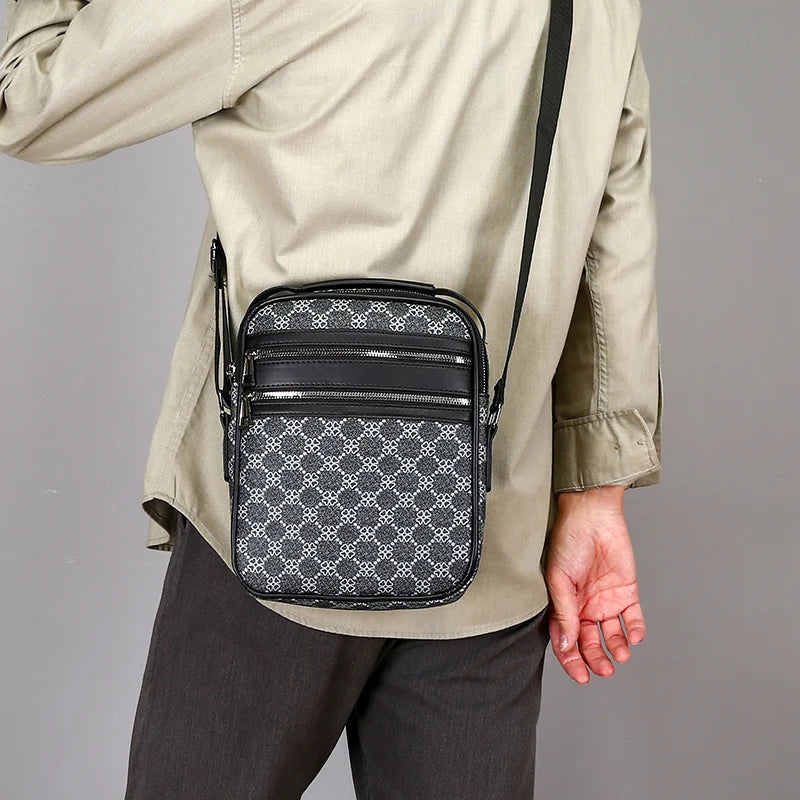 Stylish Men's Crossbody Bag | Casual Leather Messenger Sling Pack