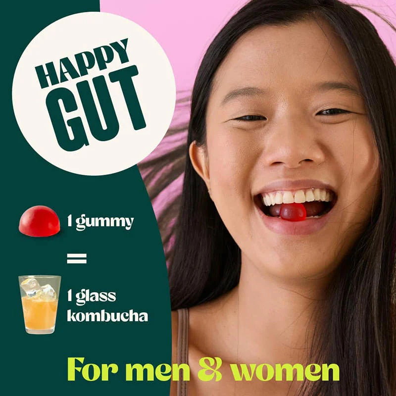 Probiotic Kombucha Gummies for Gut Support & Bloating Relief