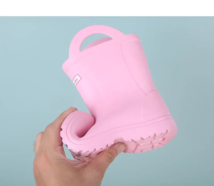 New Children Baby Rain Boots Lightweight Rubber Plastic Rain Boots Boy Girl Kids Rain Shoes Waterproof Garden Shoes Rainy Days