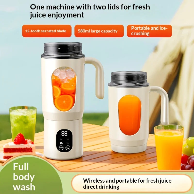 Portable Juice Maker Blender | 580ML Juicer for Smoothies & Shakes