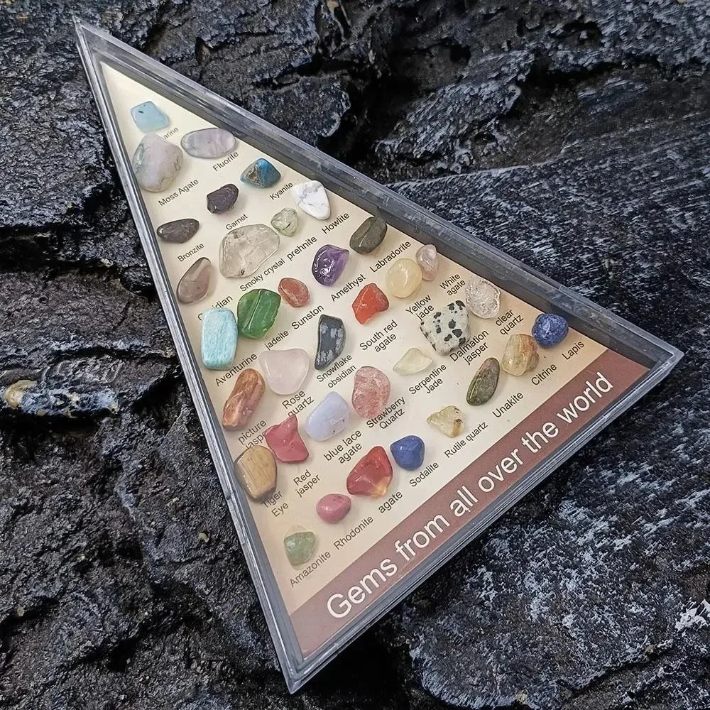 36 PCS Natural Healing Crystals Rock Collection for Kids & Research