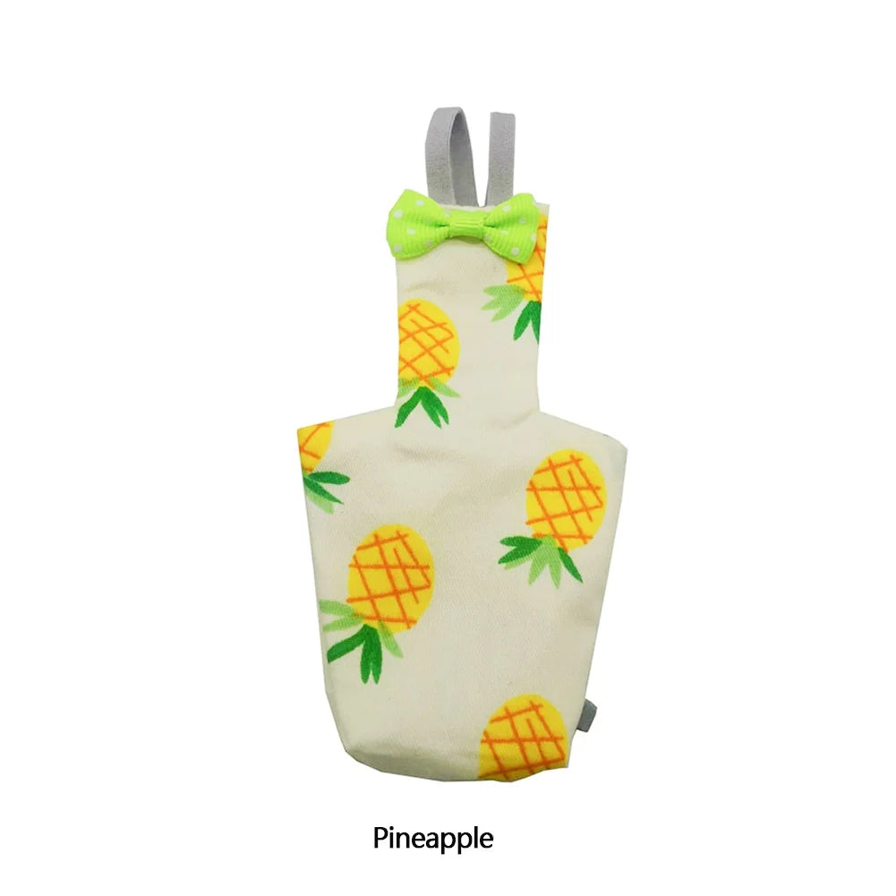 Cute Colorful Fruit Floral Bird Diaper | Washable Pet Flight Suit