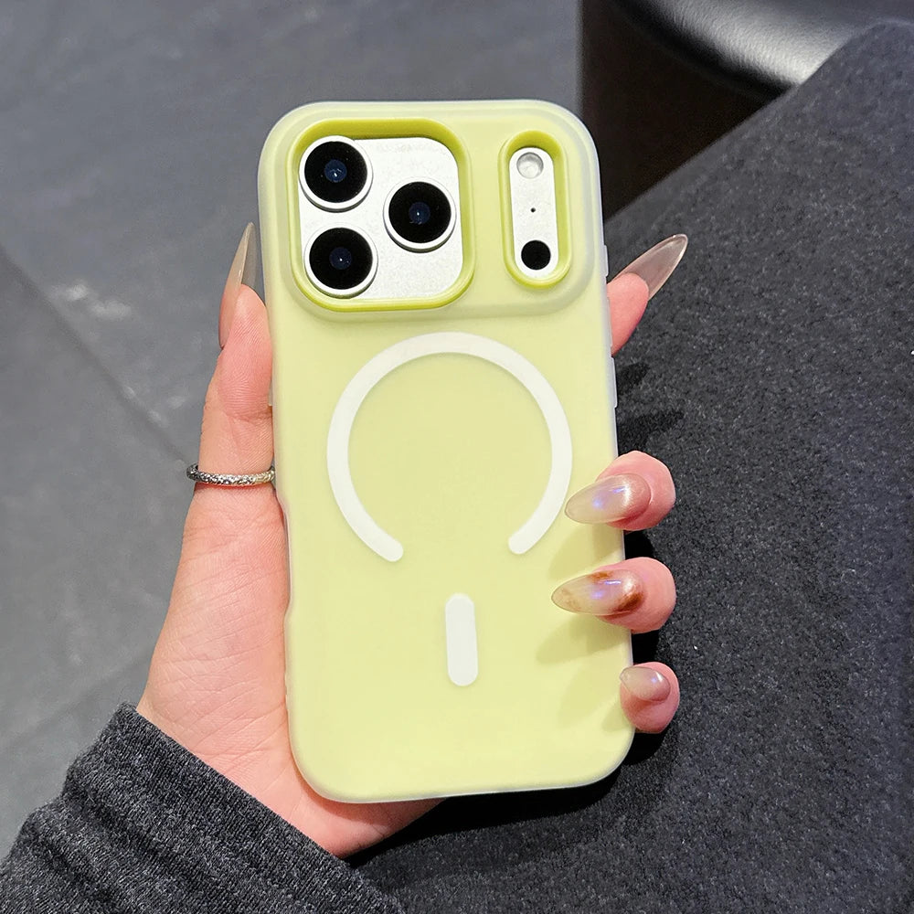 Magnetic Candy Color Wireless Charging Case for iPhone