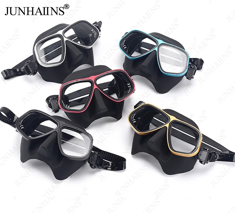 Freediving Mask with Aluminum Frame | Anti-Fog Diving Gear