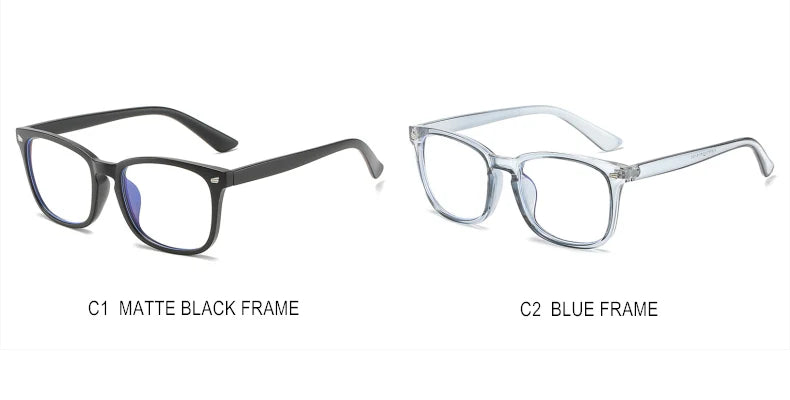 Gafas de sol retro de montura cuadrada con protección contra la luz azul y estilo