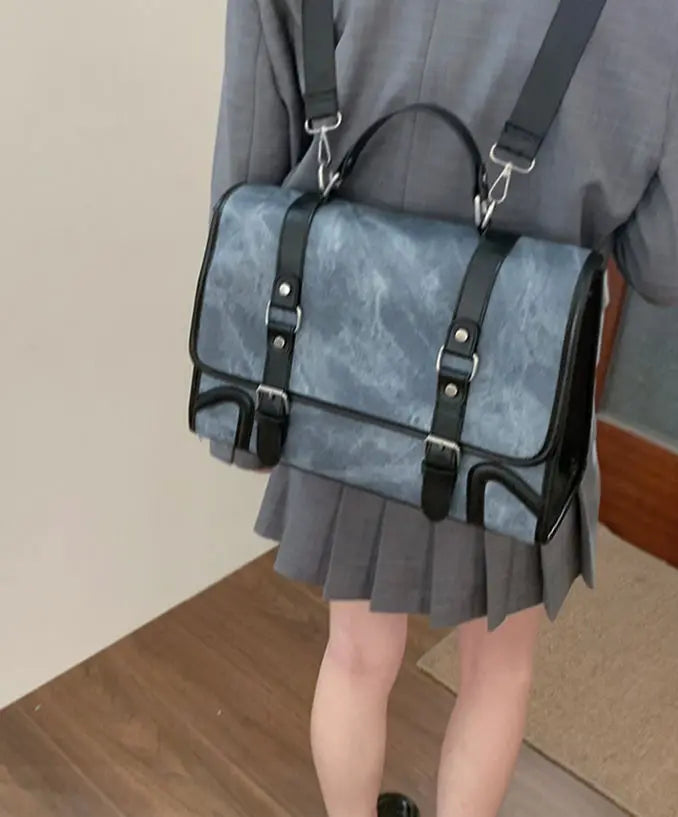 Chic Women's Preppy Backpack | Trendy Leather Handle Schoolbag