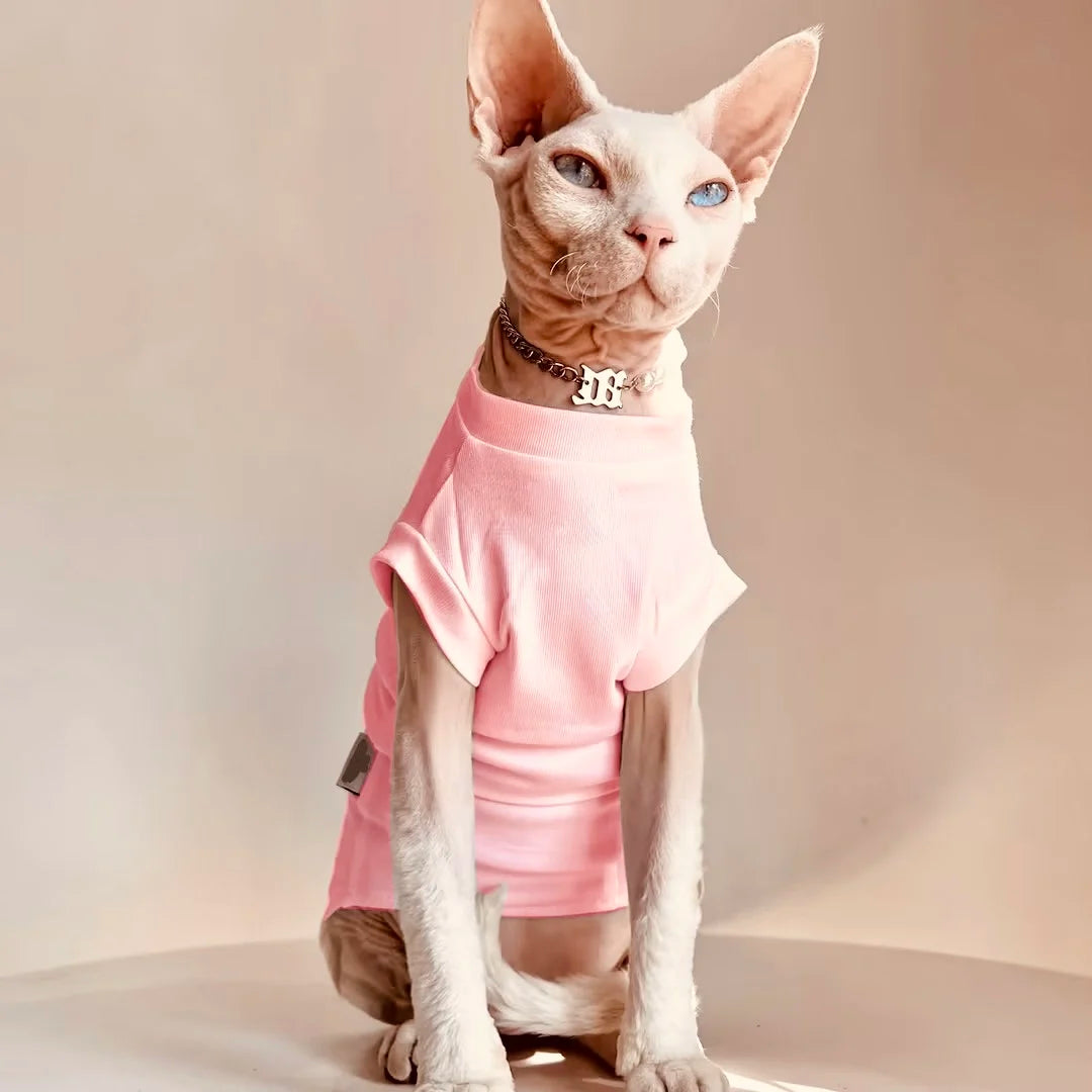 Breathable Cotton Cat Vest for Summer | Lightweight Pet Apparel
