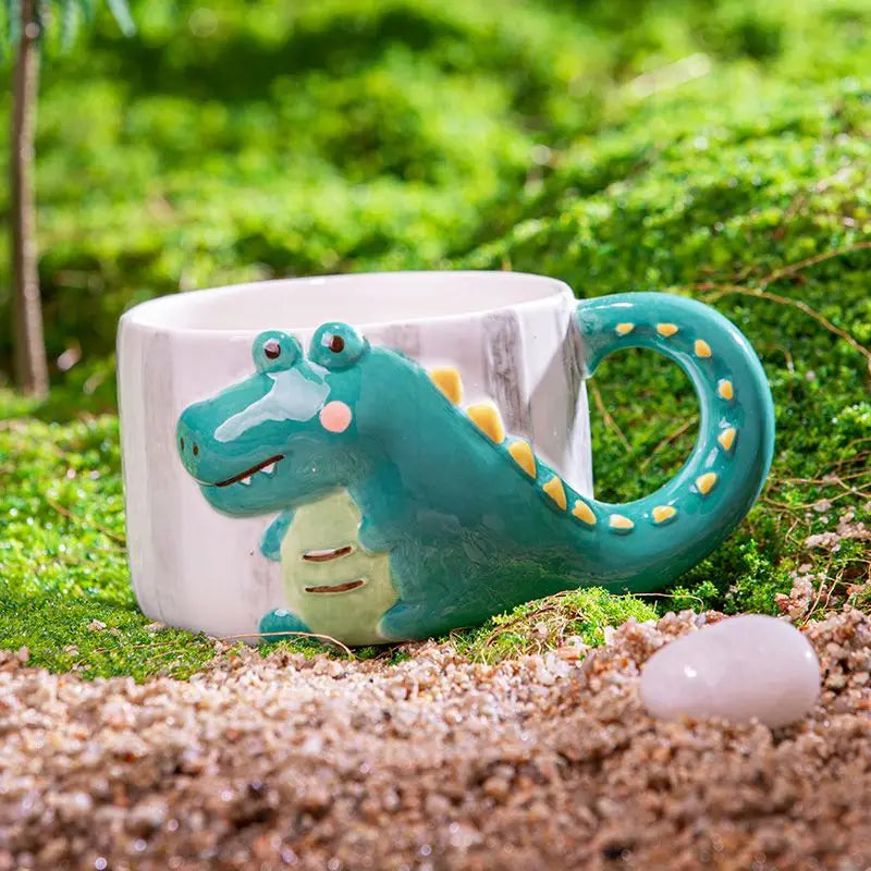 Cute Dinosaur Mug | Colorful Ceramic Coffee Cup for Home & Gifts