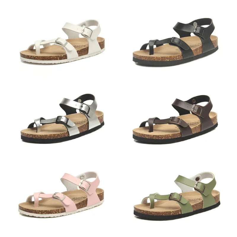 Fashion Casual Cork Sandals for Women | Summer Beach Gladiator Shoes