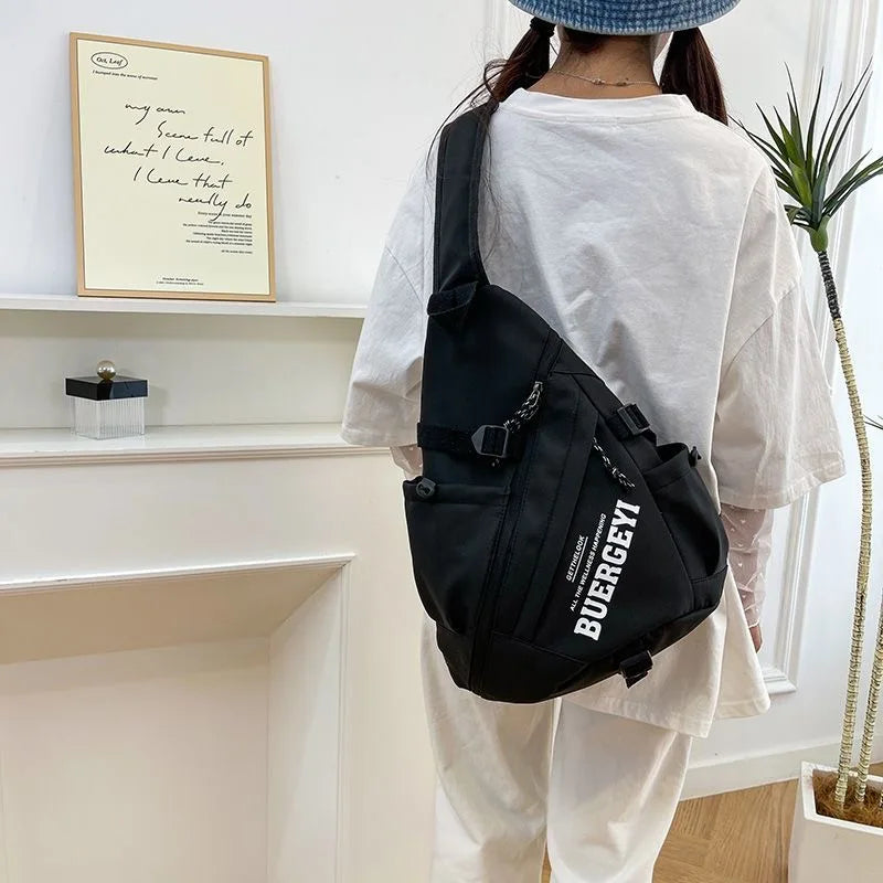 Trendy Portable Nylon Crossbody Bag for Travel & Sports