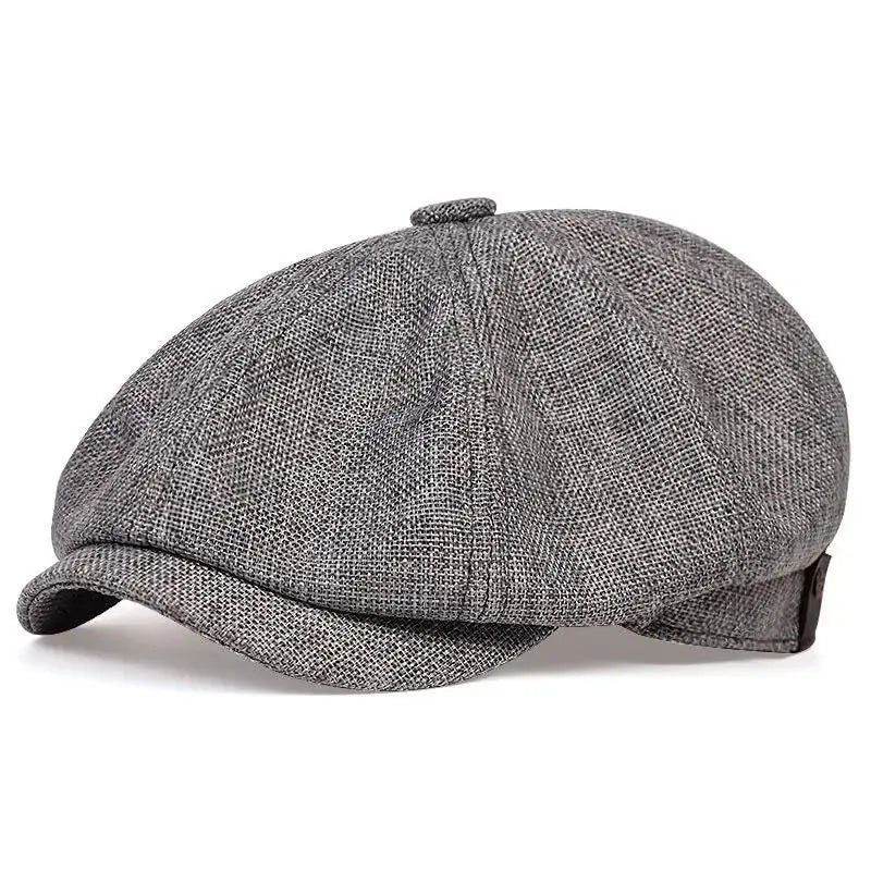 ★▲Mens Beret Casual Newsboy Hat Spring Autumn Lightweight Vintage Flat Cap Soft Cotton Outdoor Style Unisex