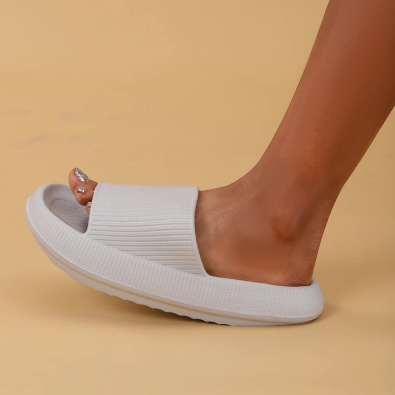 Super Soft Platform Cloud Slippers for Women | Comfy Bathroom Slides