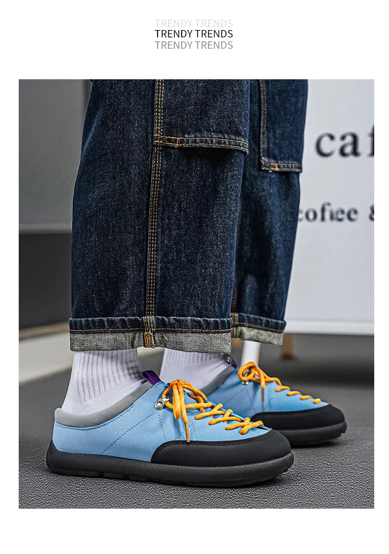 Men's Backless Slip-On Casual Sports Shoes | Comfortable & Stylish