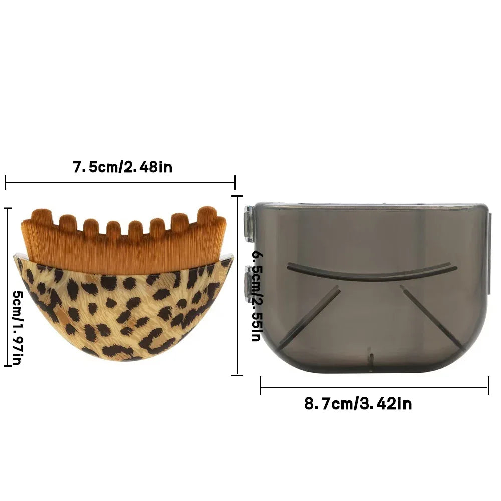 Leopard Lymphatic Contour Face Brush | Facial Drainage Massage Tool