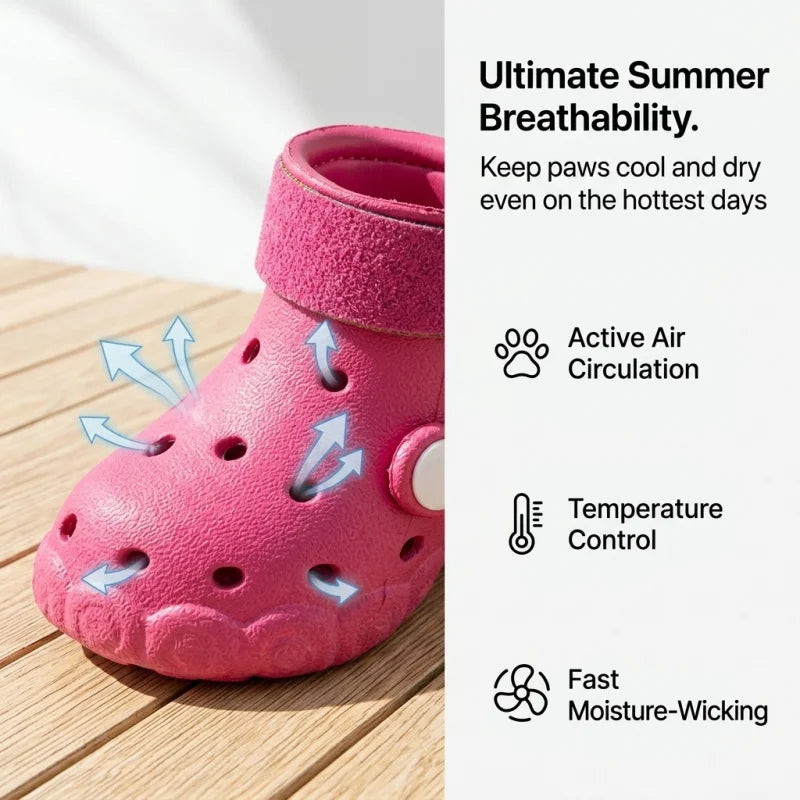 Breathable Dog Sandals for Summer | Soft Sole Outdoor Clogs