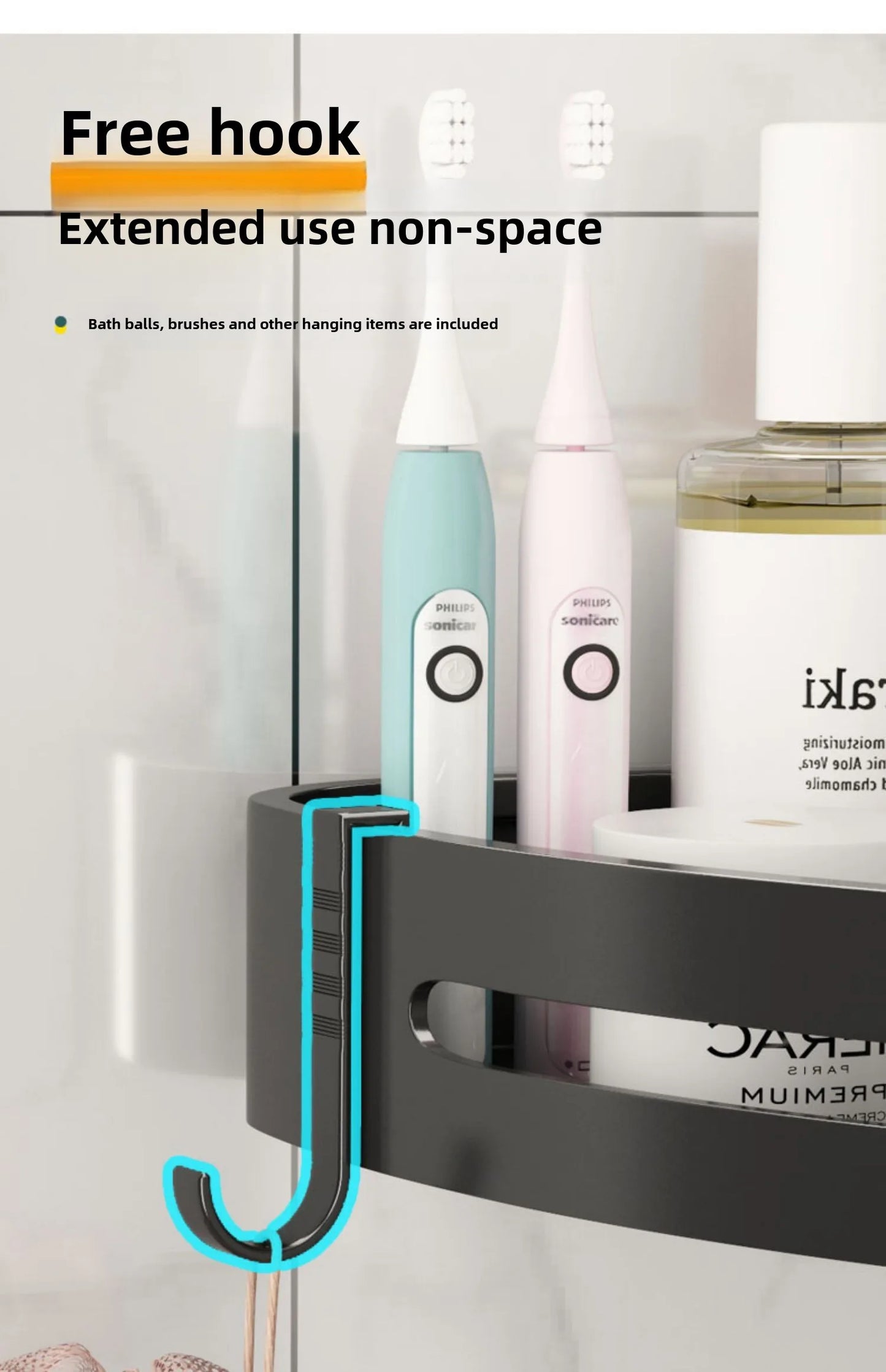 No Drill Shower Shelf | Strong Adhesive Bathroom Organizer