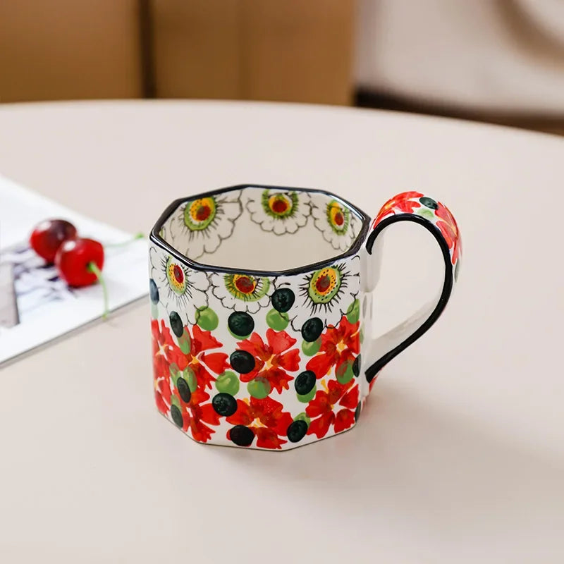 Retro Flower Mug | Stylish Ceramic Coffee & Tea Cup for All Occasions