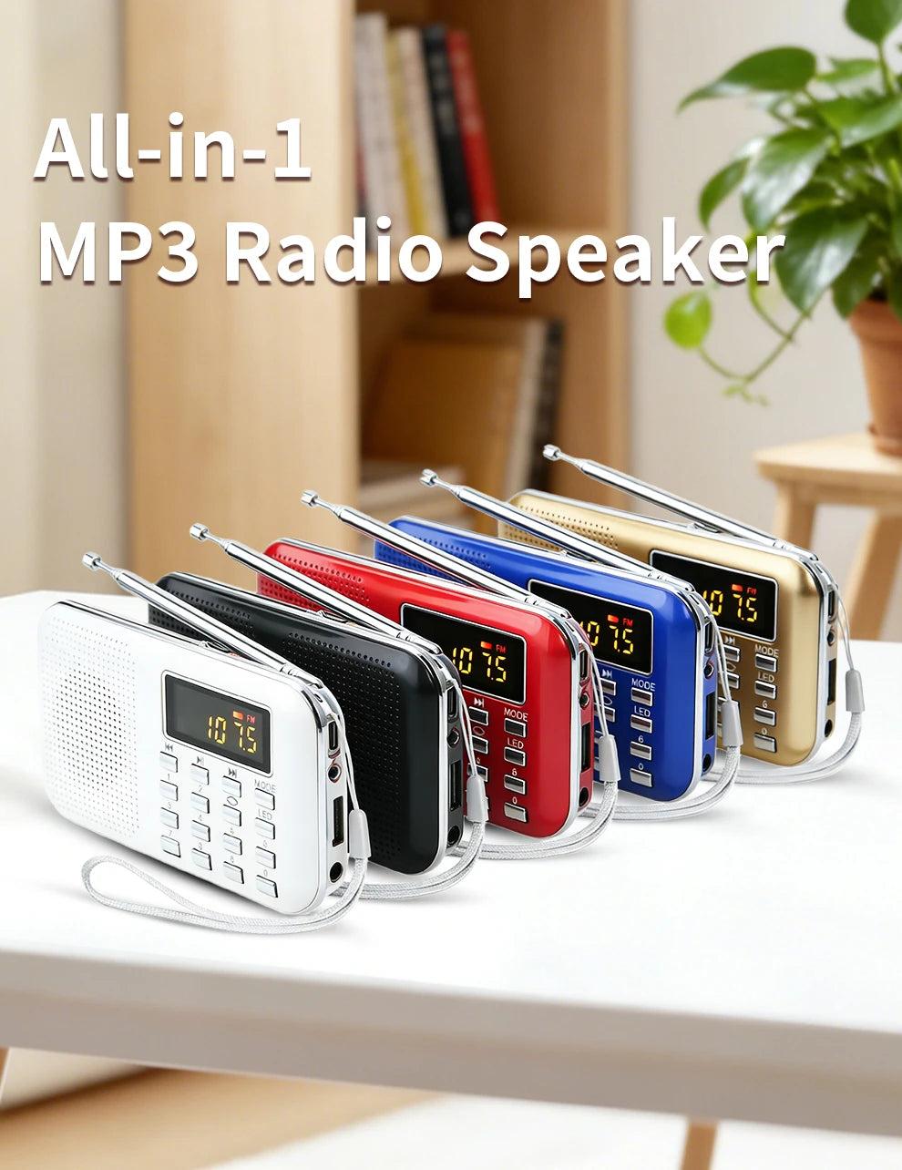 Portable Emergency Radio Speaker | Multi-Function Solar Crank