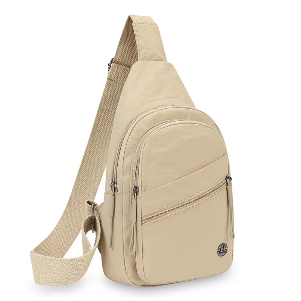 Spacious Waterproof Crossbody Bag | Lightweight Solid Color Messenger