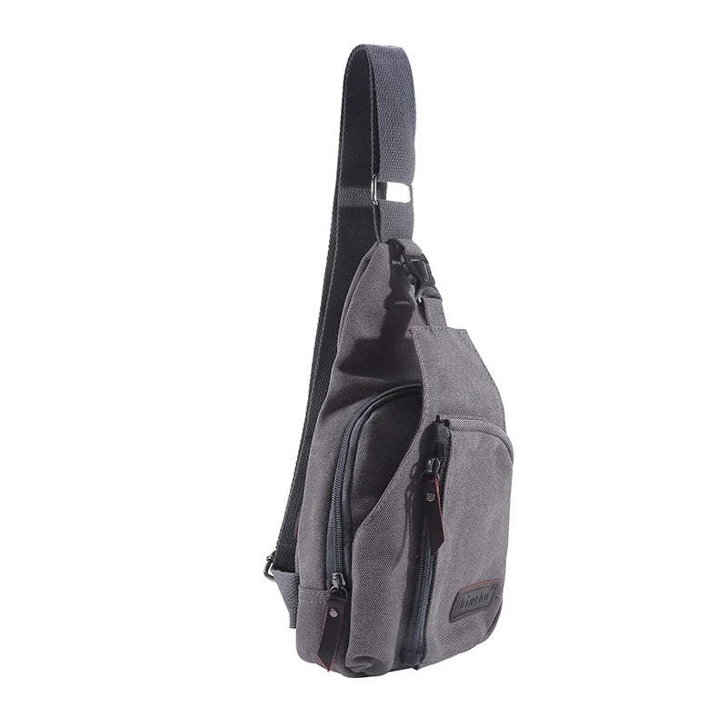 Men's Vintage Canvas Satchel Shoulder Sling Pack | Versatile Outdoor Bag