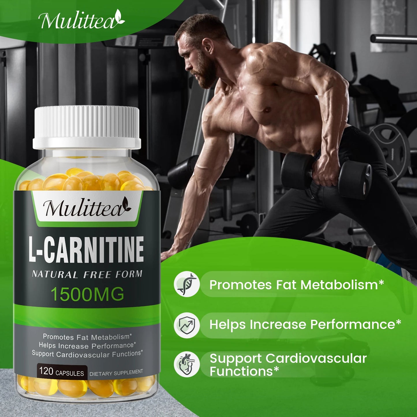 L-Carnitine Capsules for Fat Burning & Enhanced Focus