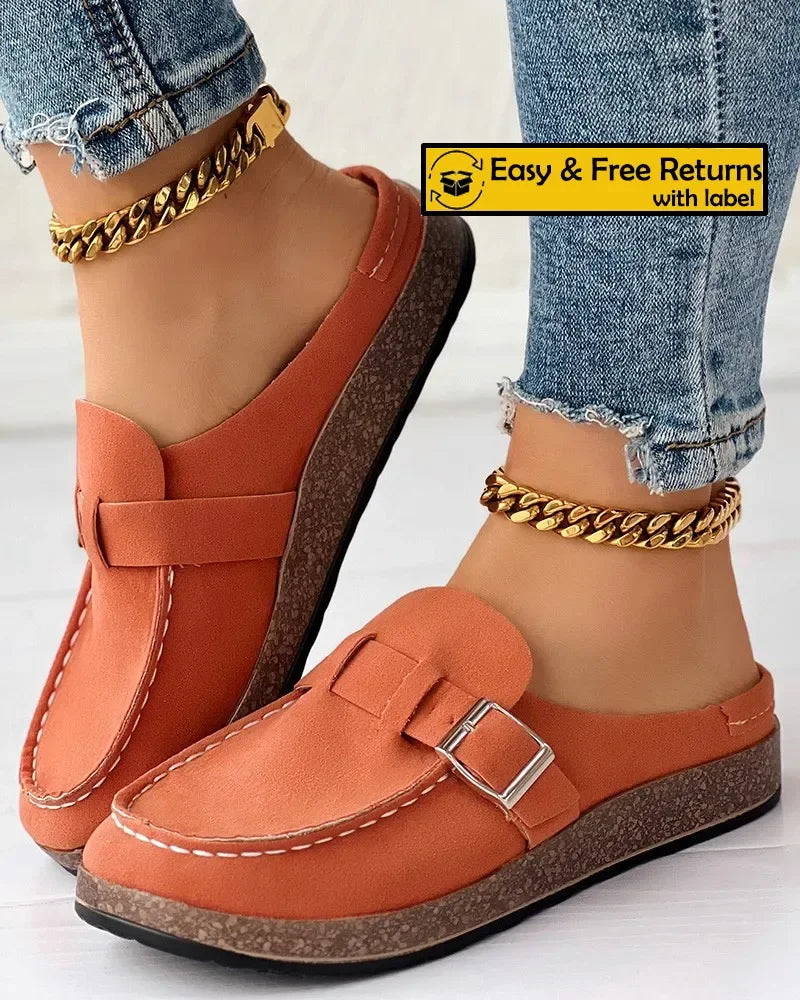 Women's Casual Slip-On Mules | Comfortable Retro Flats