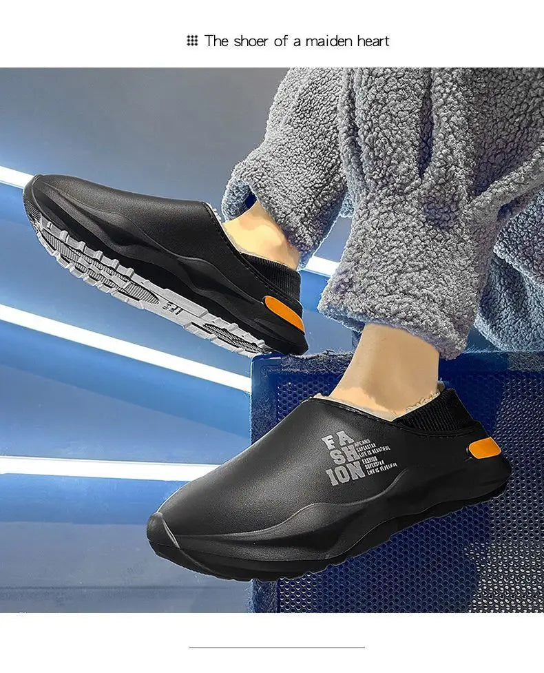 Men's EVA Waterproof Outdoor Slippers | Cozy Winter House Shoes