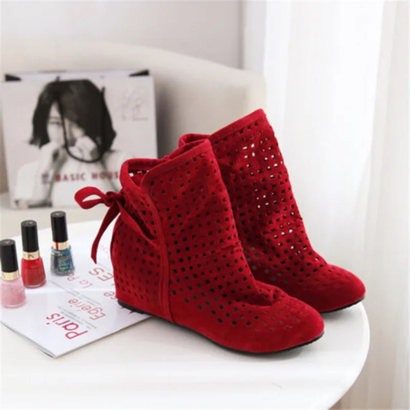 Stylish Hollow Summer Booties | Trendy Women’s Openwork Boots