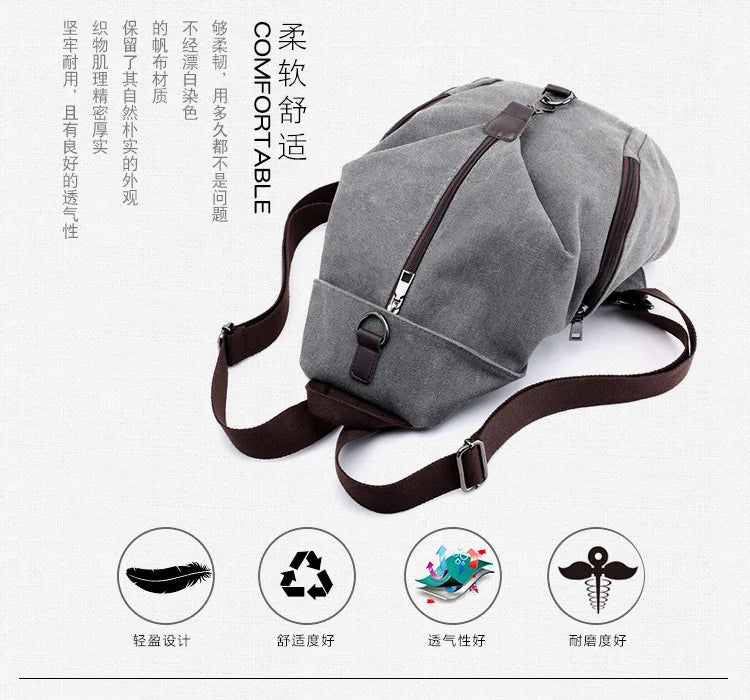 Stylish Vintage Canvas Women Backpack | Fashionable Casual Bag