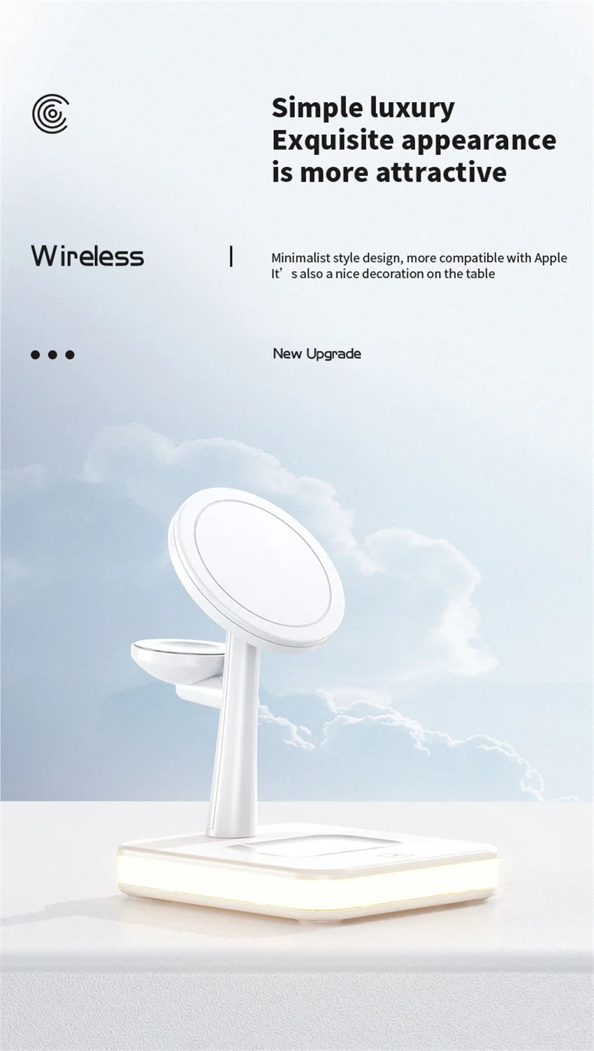 3 in 1 Magnetic Wireless Charger | Fast Charging Dock Station