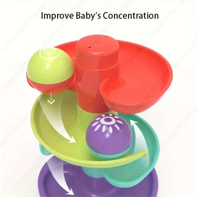 Colorful Spiral Rolling Ball Tower | Fun Learning Toy for Toddlers