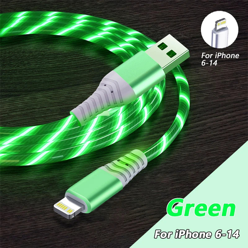6A Fast Charging Glowing Micro USB & Type C Cable