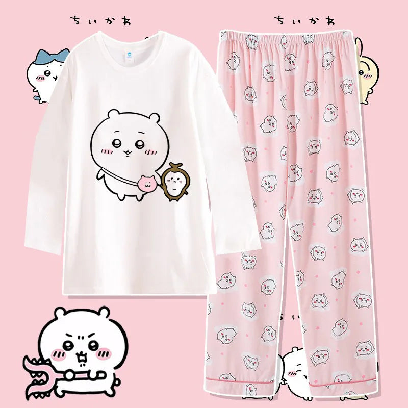 Cute Cartoon Pattern Summer Pajamas for Relaxed Comfort