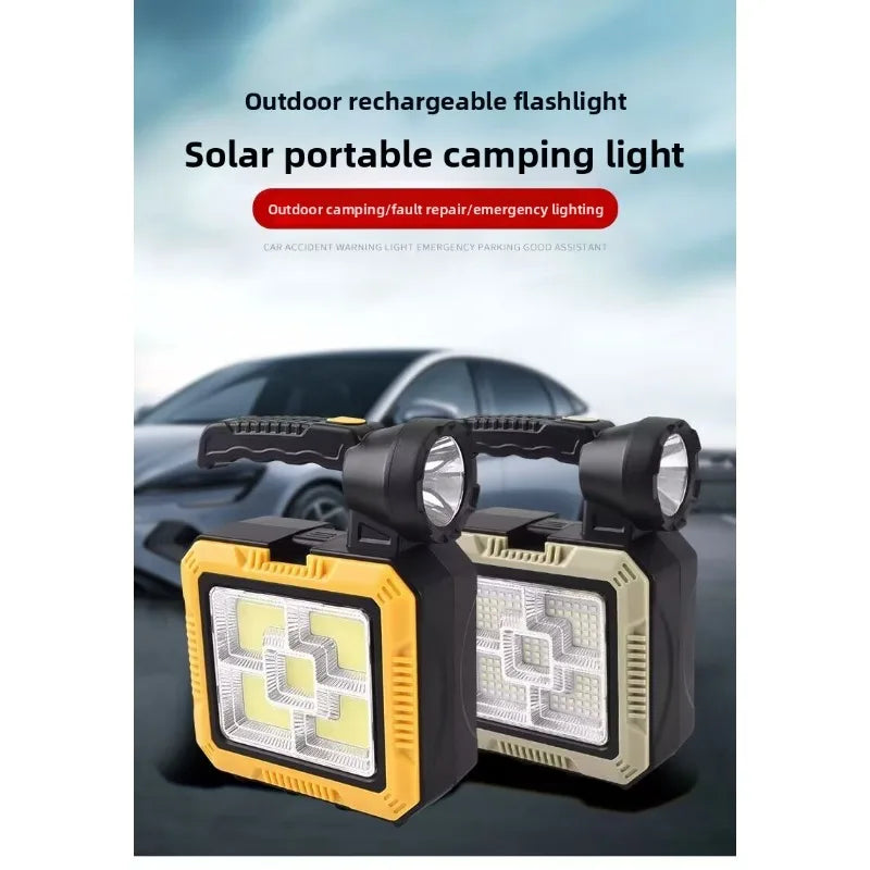 Solar-Powered Handheld Flashlight | Super Bright Emergency Light