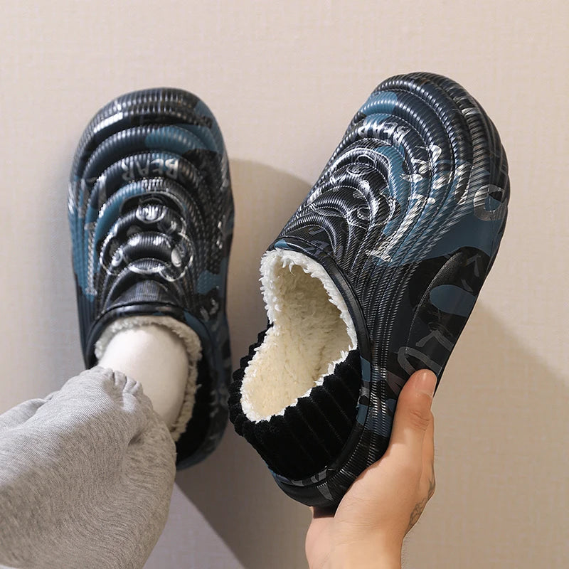 Waterproof Cotton Slippers for Men and Women | Cozy Warm Footwear