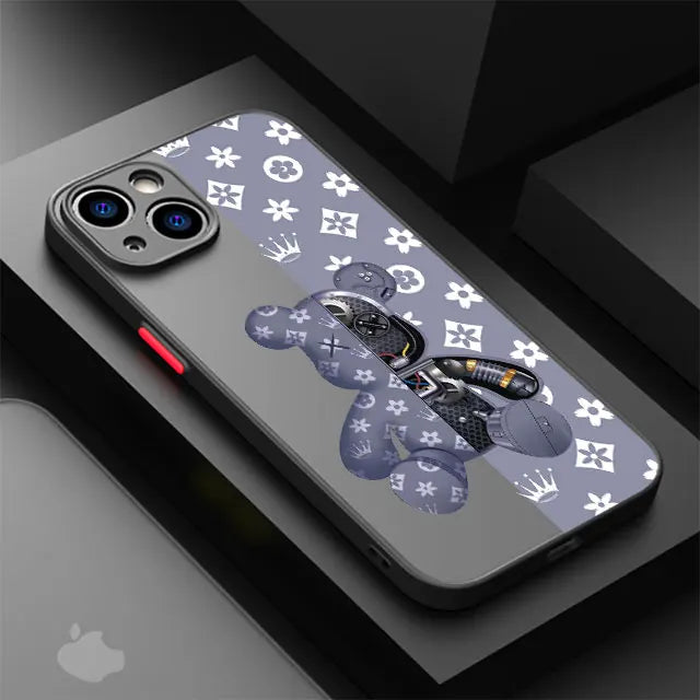 Matte Shockproof Case for iPhone | Luxury Cartoon Design