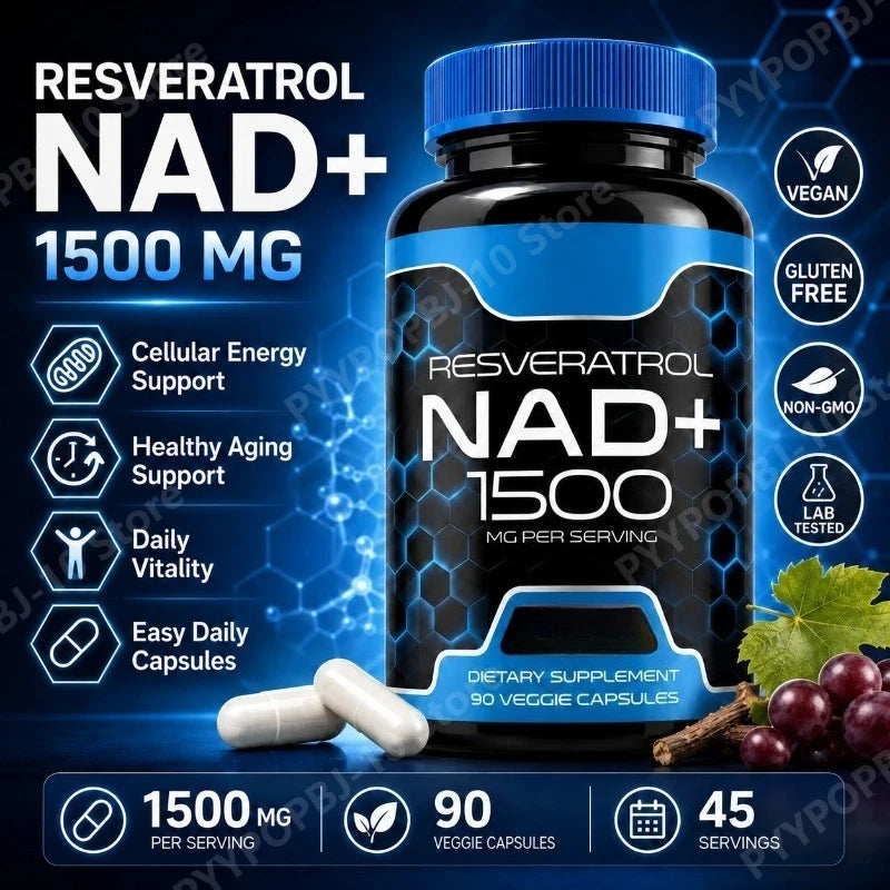 Liposomal NAD+ & Trans Resveratrol for Daily Energy Support