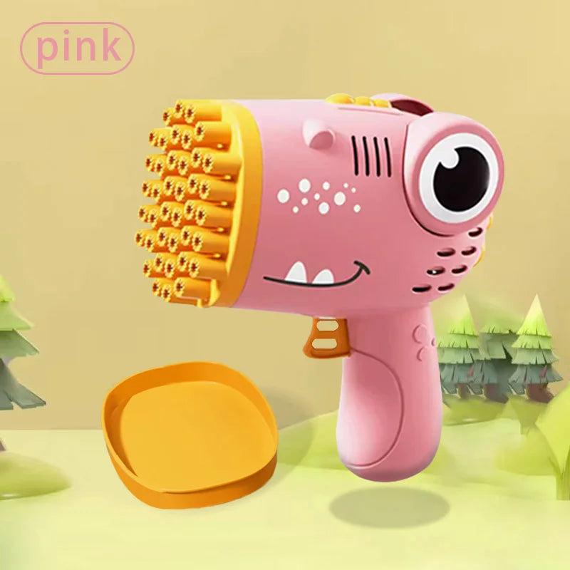 40 Hole Dinosaur Bubble Handheld Machine | Fun Outdoor Bubble Gun