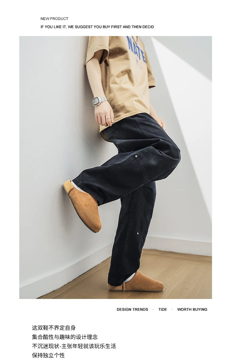 Comfortable Unisex Leather Slip-On Mules | Summer & Spring Flats