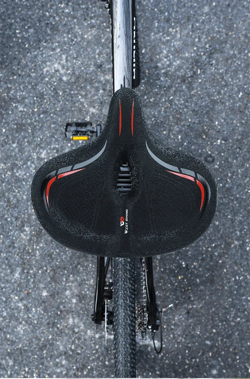 Ultra Wide Ergonomic MTB Saddle | Comfortable Shock-Absorbing Seat