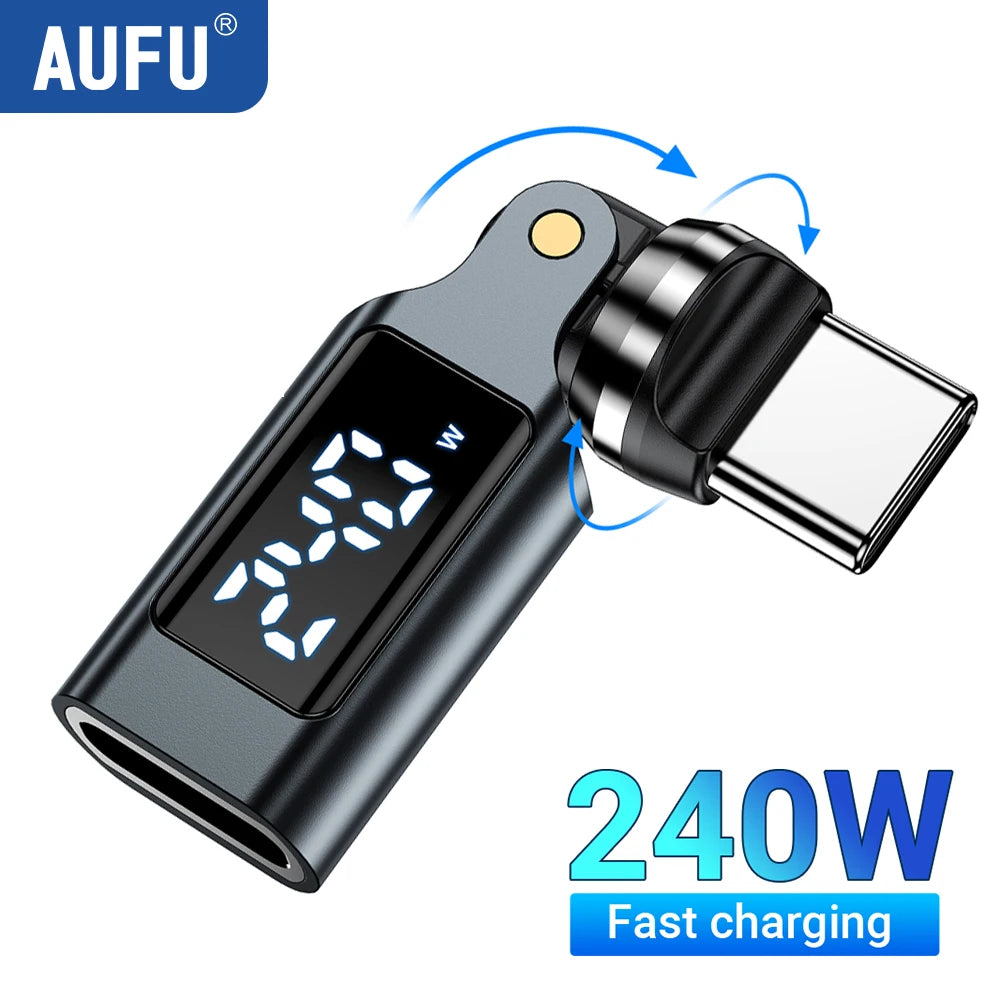USB C OTG Adapter with Digital Display | Fast 5A Charging Converter