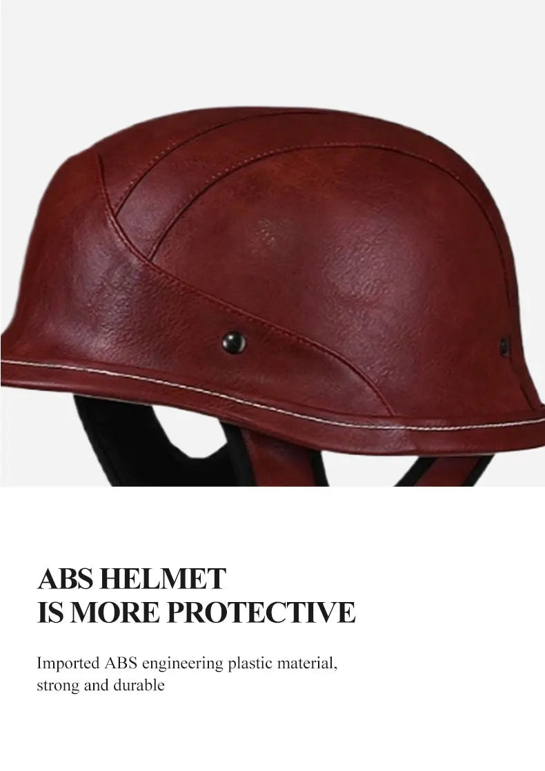 Vintage Half Face Motorcycle Helmet | Retro Scooter Safety Gear
