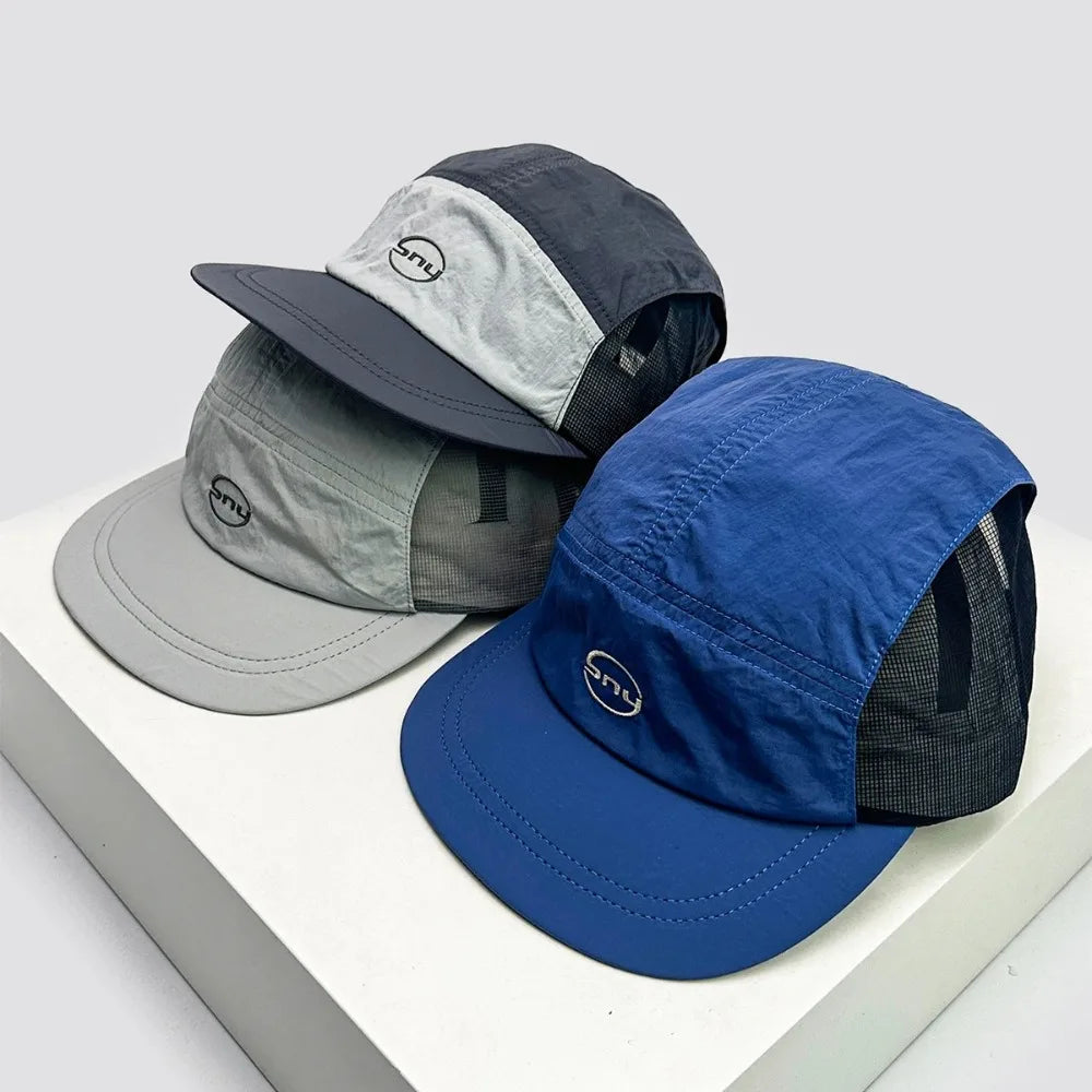 Korean Letter Embroidery Baseball Cap | Lightweight & UV Protection
