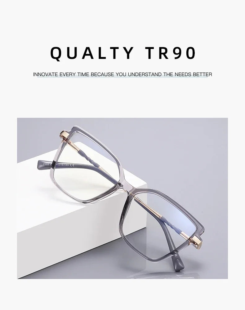 Fashionable Square Reading Glasses for Women | Anti-Blue Light